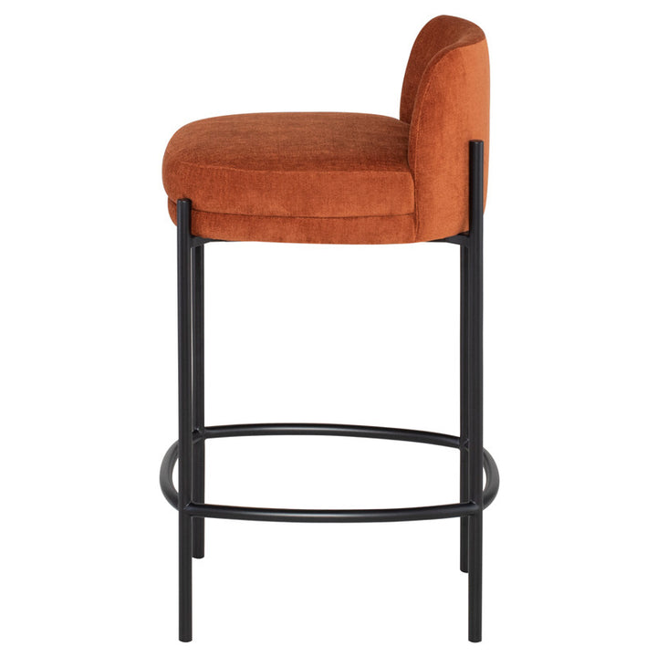 Inna Counter Stool With Seat Back - Terracotta