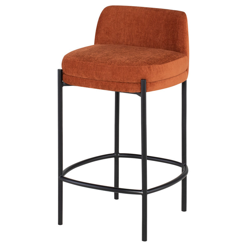 Inna Counter Stool With Seat Back - Terracotta