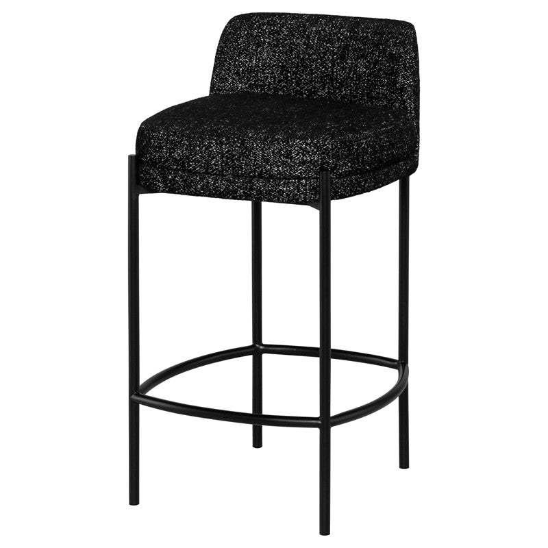 Inna Counter Stool With Seat Back-Nuevo-NUEVO-HGMV378-Bar Stoolssalt and pepper boucle-23-France and Son