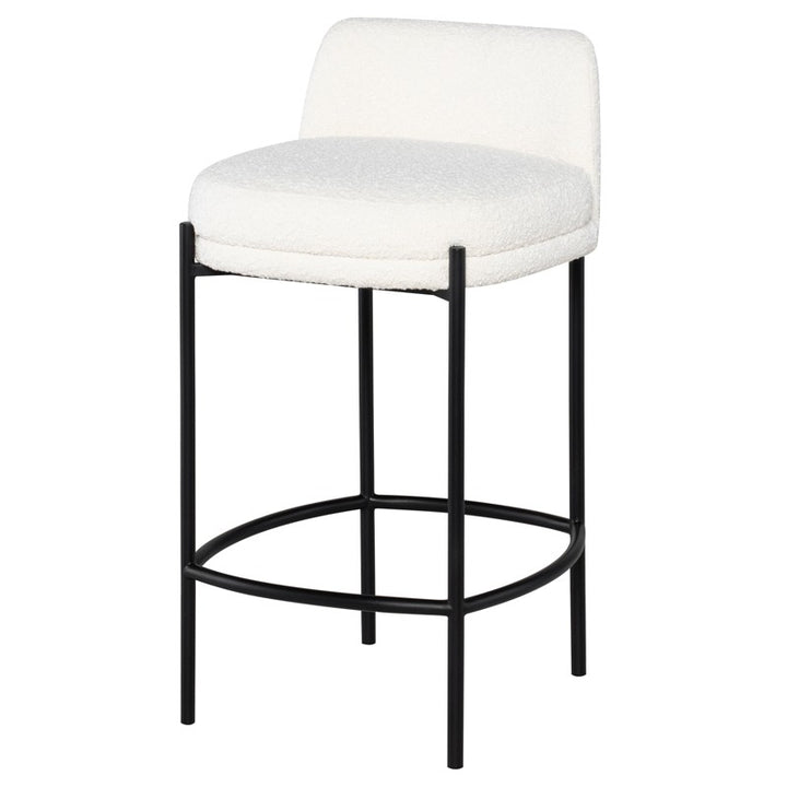 Inna Counter Stool With Seat Back-Nuevo-NUEVO-HGMV379-Bar Stoolsbuttermilk boucle-27-France and Son