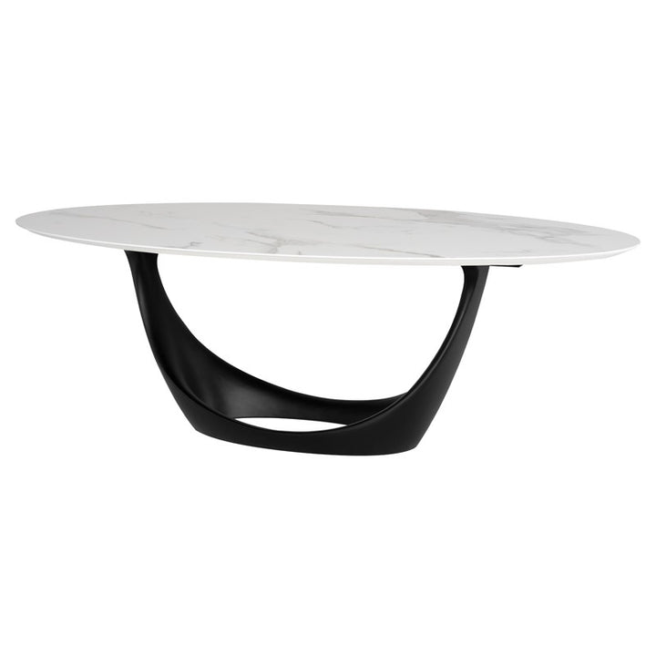 Montana Dining Table-Nuevo-NUEVO-HGNE330-Dining TablesLarge-White/Black-17-France and Son