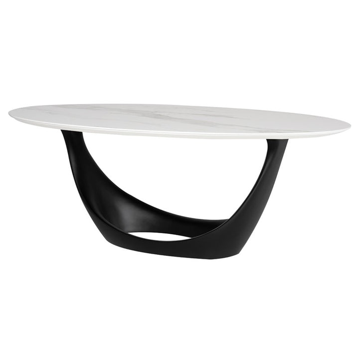Montana Dining Table-Nuevo-NUEVO-HGNE331-Dining TablesSmall-White/Black-16-France and Son