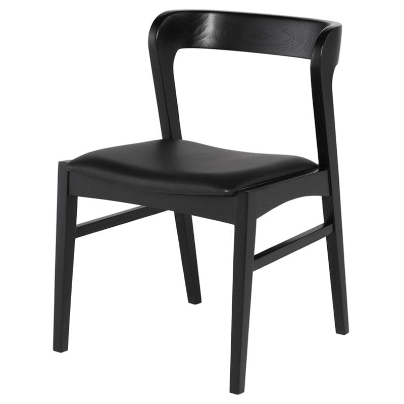 Bjorn Dining Chair-Nuevo-NUEVO-HGNH102-Dining ChairsBlack Naugahyde - Ebonized Ash Frame-5-France and Son