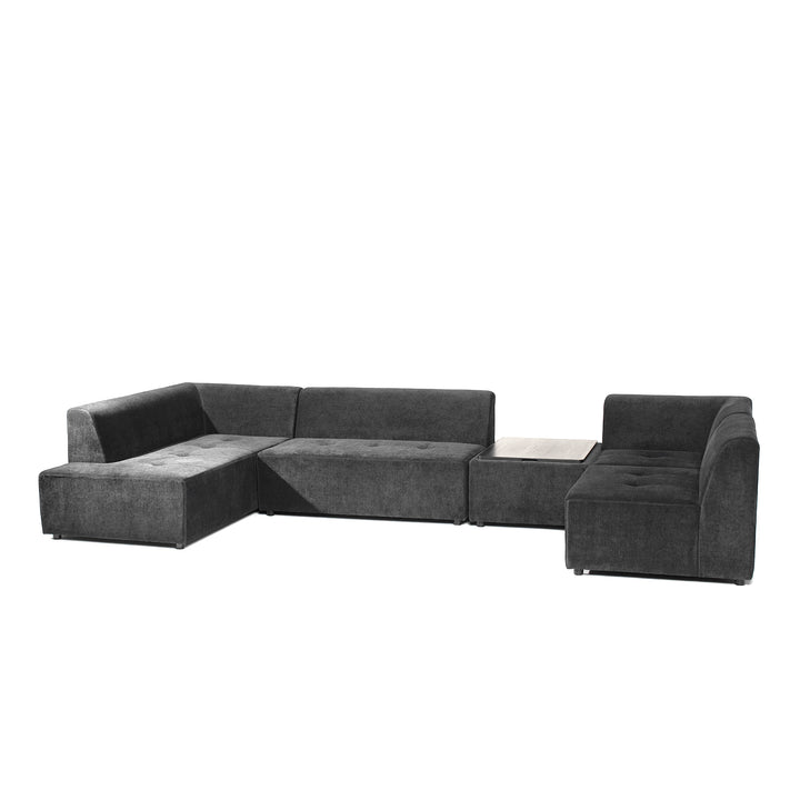Parla Modular Sectional Sofa-Nuevo-NUEVO-HGSC896-SectionalsTwilight-Arm-Less Chair-1-France and Son
