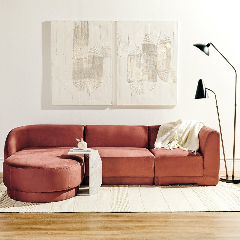 Seraphina Modular Sectional-Nuevo-NUEVO-HGSN382-SectionalsButtermilk Boucle-Right Arm-2-France and Son