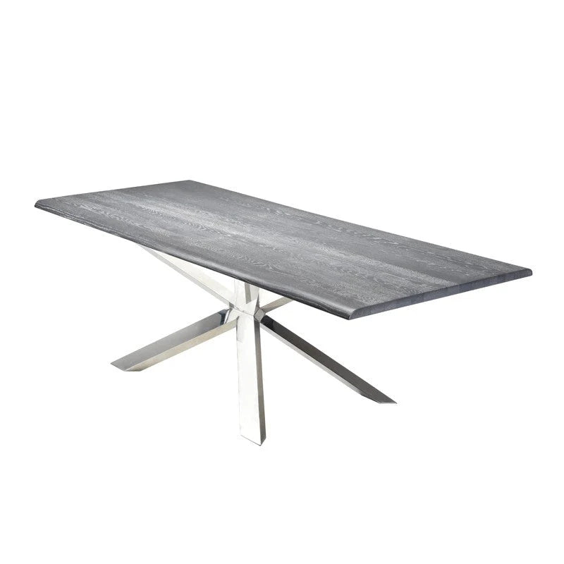 Couture Dining Table - Oxidized Grey & Silver