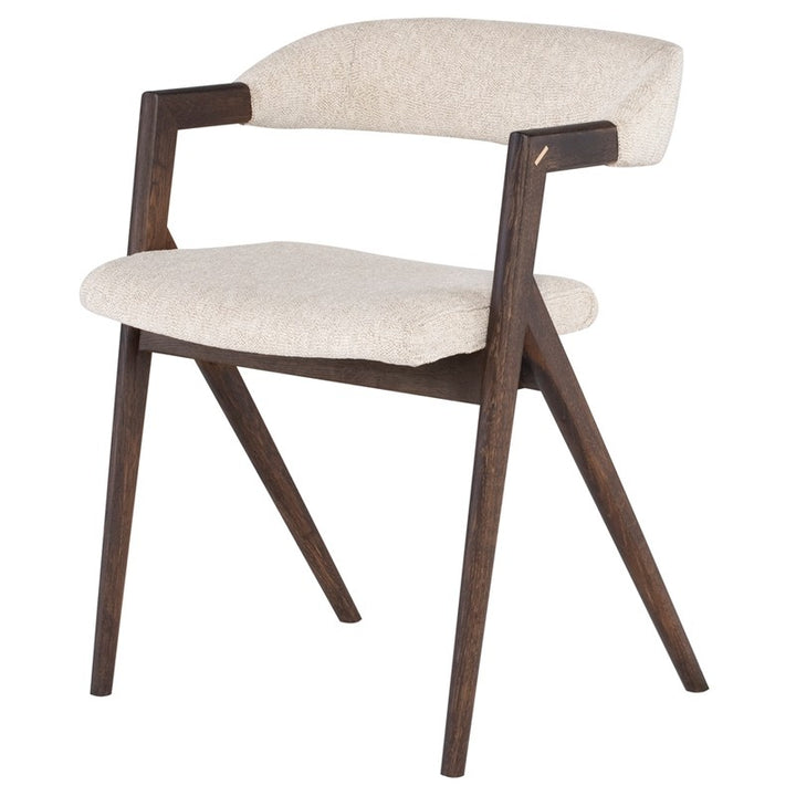 Anita Dining Chair-Nuevo-NUEVO-HGSR781-Dining ChairsShell Boucle & Seared Oak Frame-20-France and Son