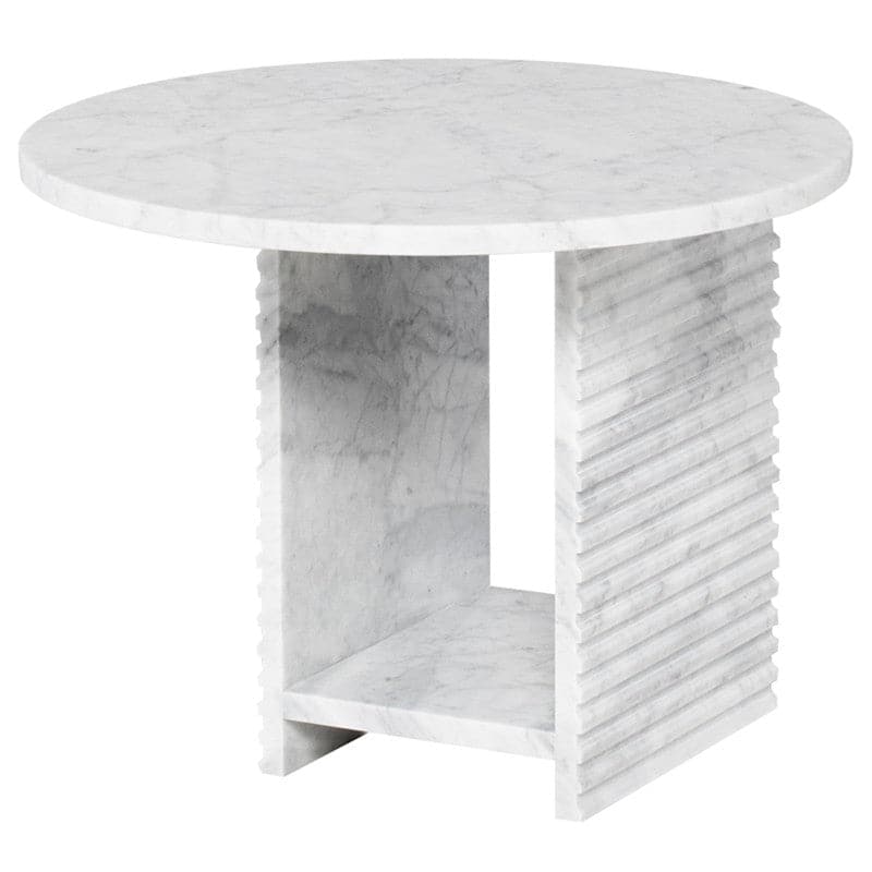 Mya Table-Nuevo-NUEVO-HGVI122-Side Tables20"-Bianco Marble-2-France and Son