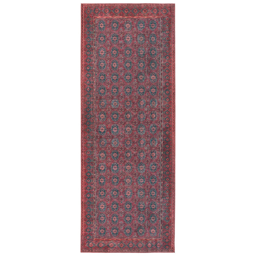 Kate Lester + Jaipur Living Kalinar Damask Dark Red/ Blue Area Rug (2'X4')