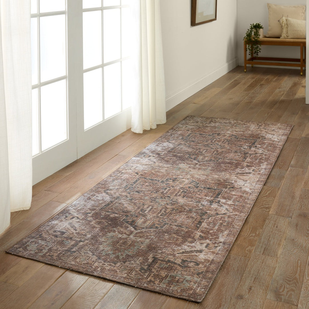 Kate Lester + Jaipur Living Minita Medallion Brown/ Tan Area Rug (3'X5')