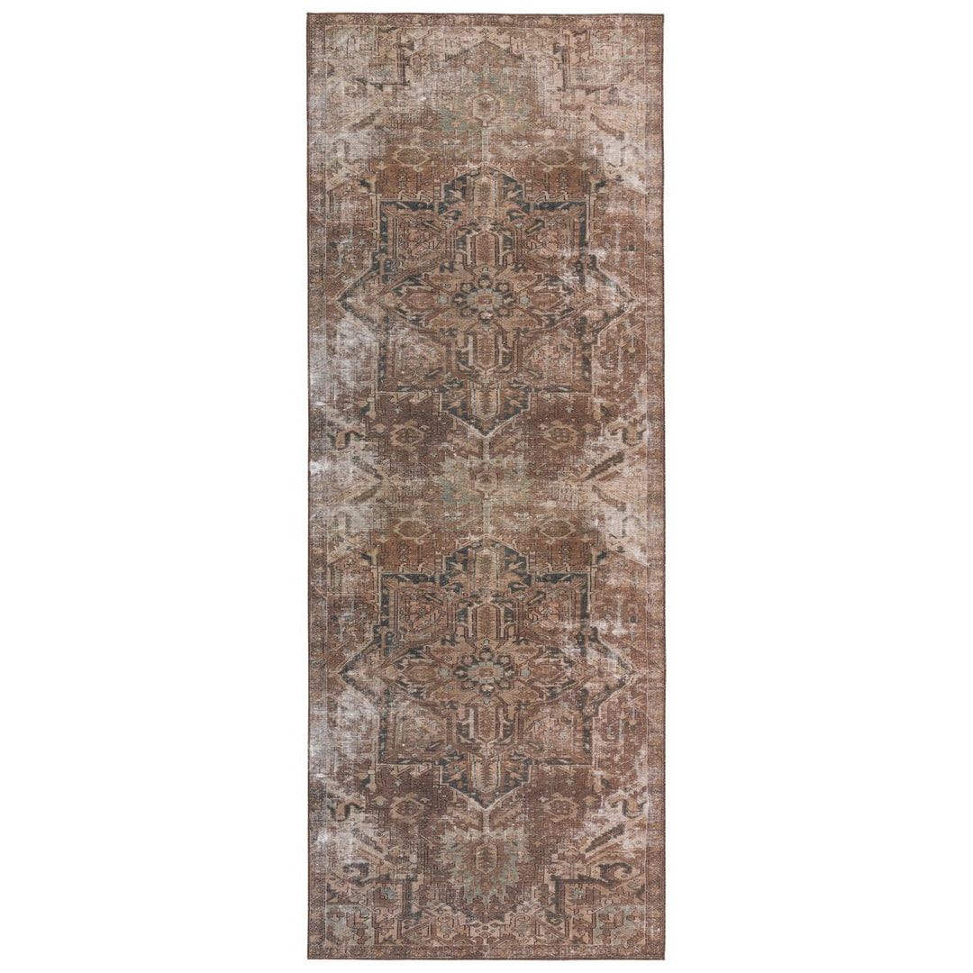 Kate Lester + Jaipur Living Minita Medallion Brown/ Tan Runner Rug (3'X10')