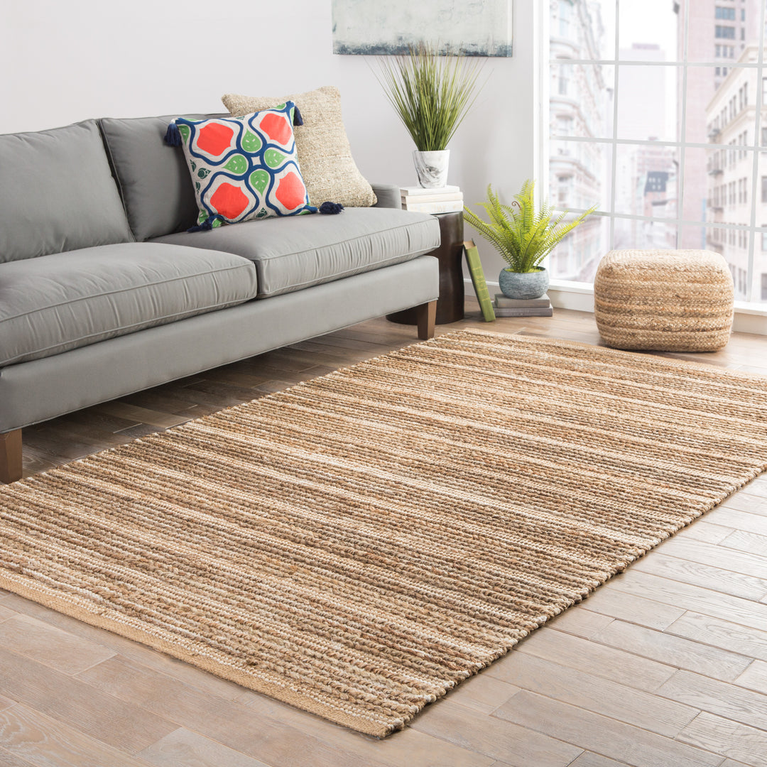 Jaipur Living Clifton Natural Solid Tan/ White Area Rug (9'X12')