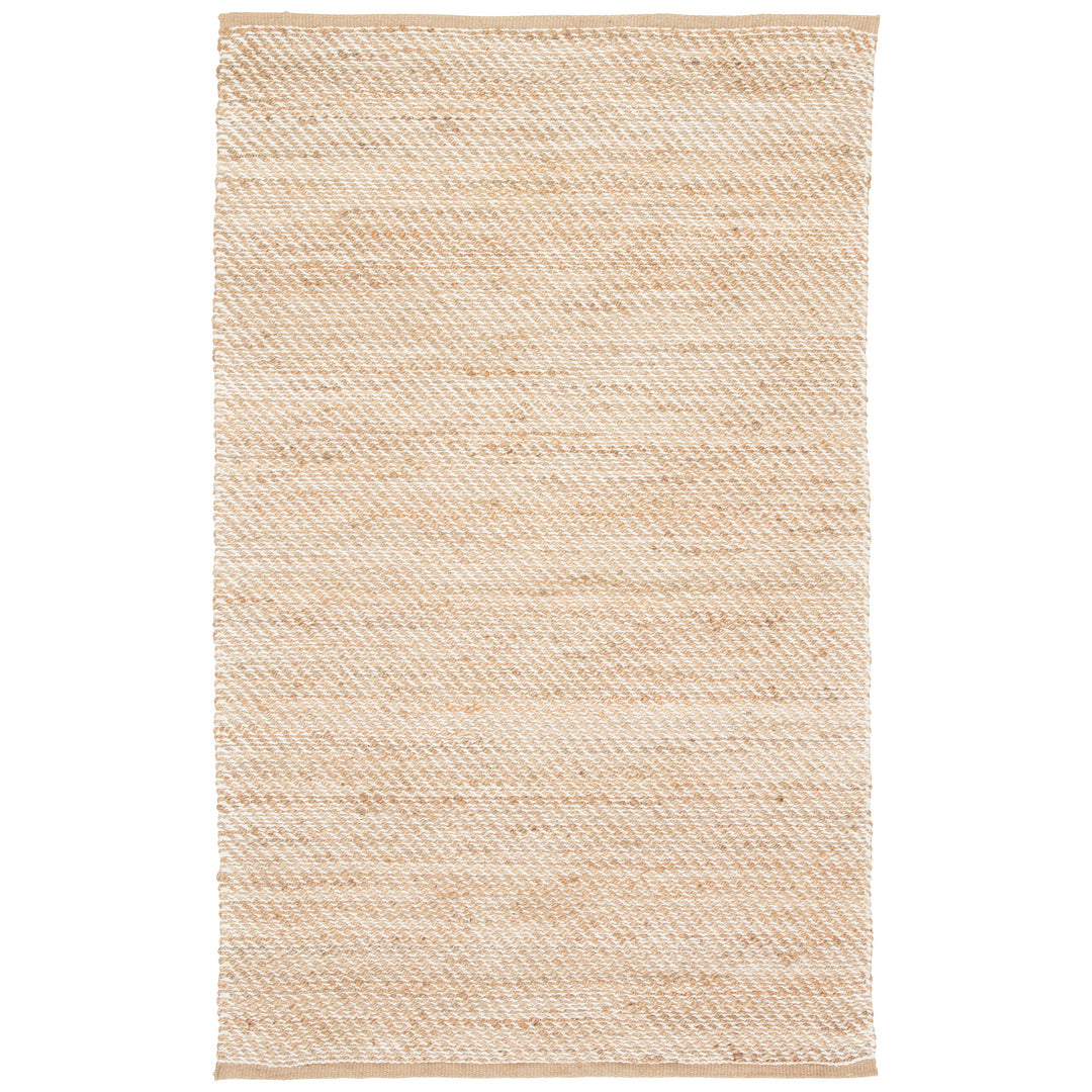 Jaipur Living Diagonal Weave Natural Solid Beige/ White Area Rug (2'6"X4')