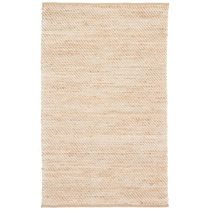 Jaipur Living Diagonal Weave Natural Solid Beige/ White Area Rug (2'6"X4')