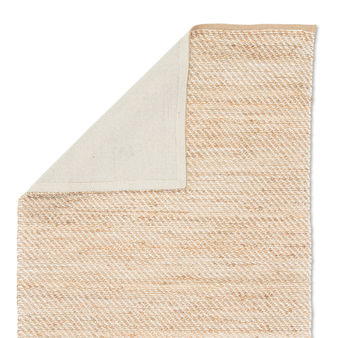 Jaipur Living Diagonal Weave Natural Solid Beige/ White Area Rug (2'6"X4')