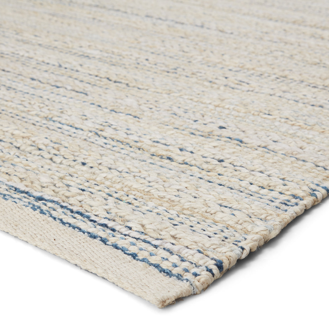 Jaipur Living Canterbury Natural Striped White/ Blue Area Rug (8'X10')