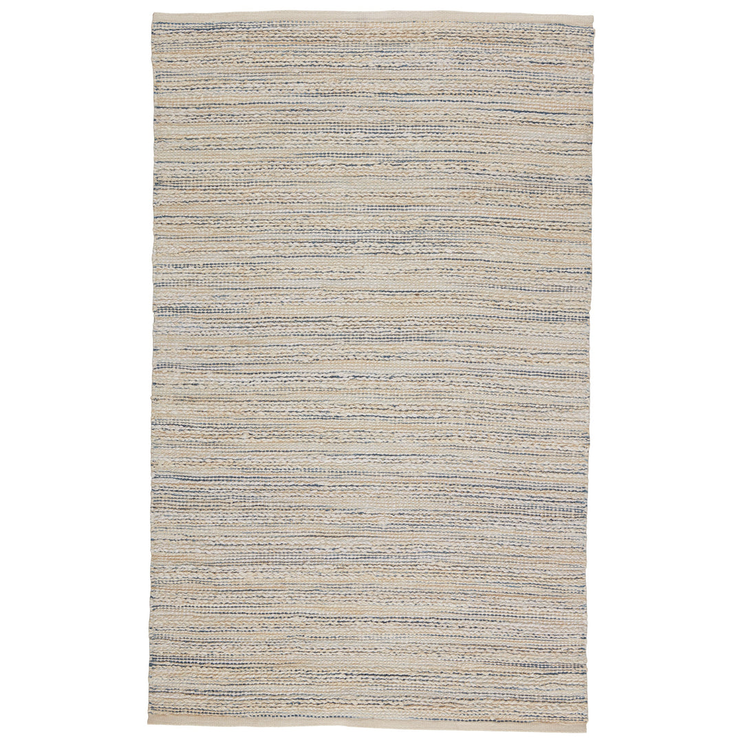 Jaipur Living Canterbury Natural Striped White/ Blue Runner Rug (2'6"X9')