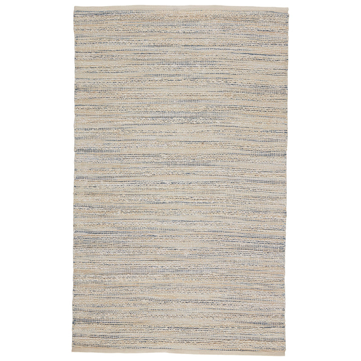 Jaipur Living Canterbury Natural Striped White/ Blue Runner Rug (2'6"X9')