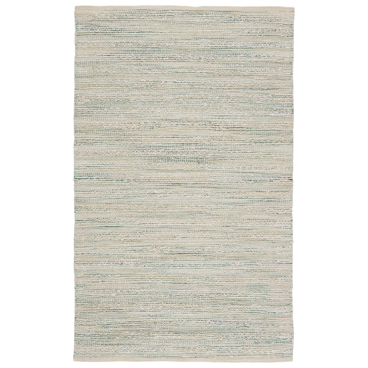 Jaipur Living Canterbury Natural Striped White/ Turquoise Area Rug (6'X9')