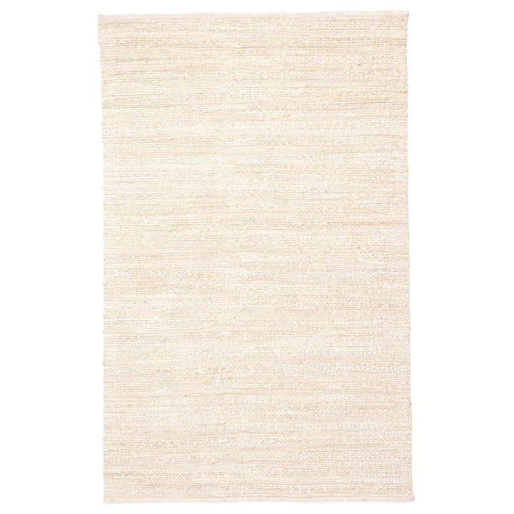 Jaipur Living Canterbury Handmade Solid White/ Beige Area Rug (5'X8')