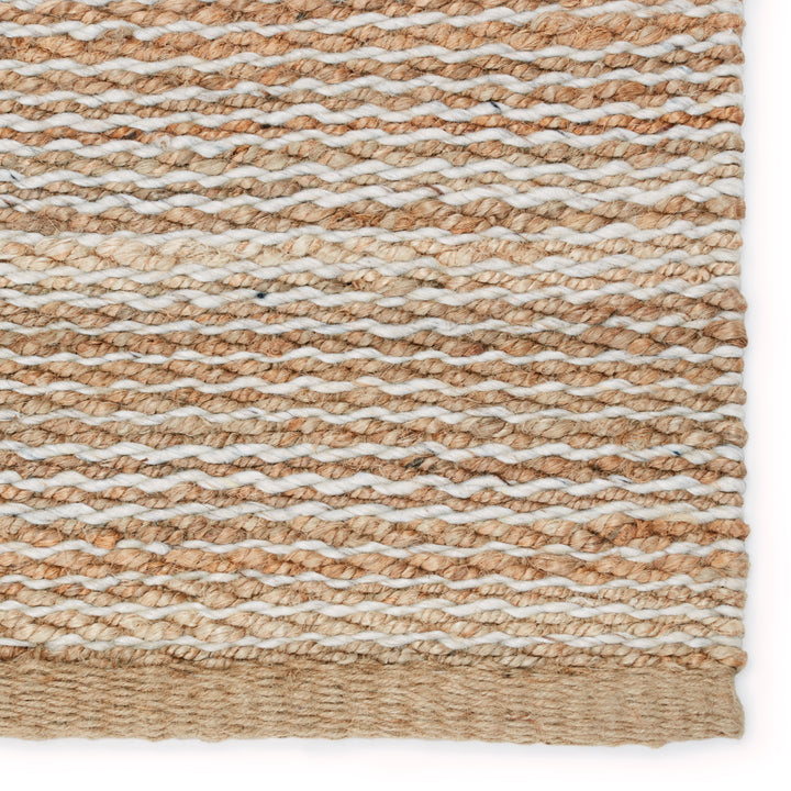 Kate Lester + Jaipur Living Rosier Handmade Solid Beige/ Ivory Area Rug (10'X14')