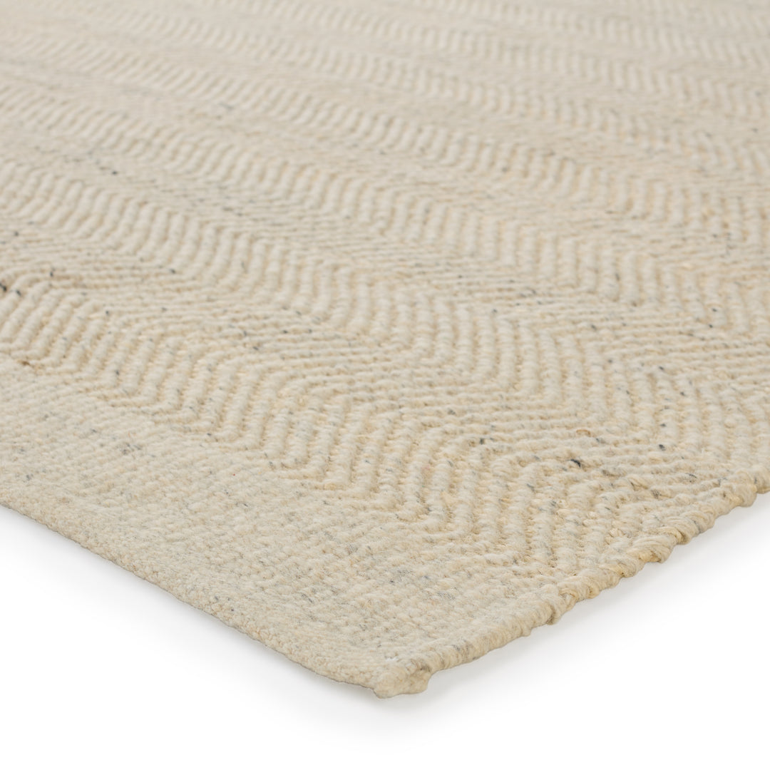 Kate Lester + Jaipur Living Esdras Handmade Solid Beige/ Ivory Area Rug (2'X3')