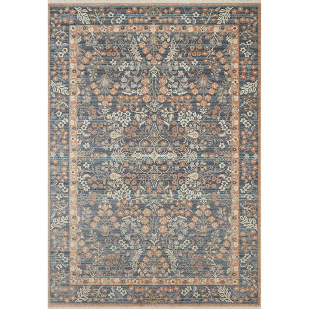 Rifle Paper Co. x Loloi Holland Navy 5'-3" x 7'-9" Area Rug