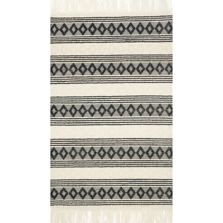 Magnolia Home By Joanna Gaines x Loloi Holloway Ivory / Black 3'-6" x 5'-6" Accent Rug