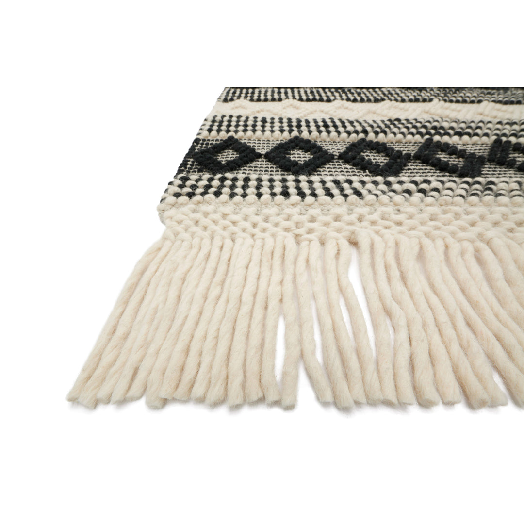 Magnolia Home By Joanna Gaines x Loloi Holloway Ivory / Black 2'-3" x 3'-9" Accent Rug