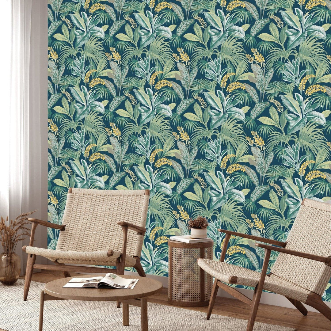 Havana Palm Peel And Stick Wallpaper-Tempaper & Co.-Tempaper-HP15015-Wall PaperNavy Nights-3-France and Son
