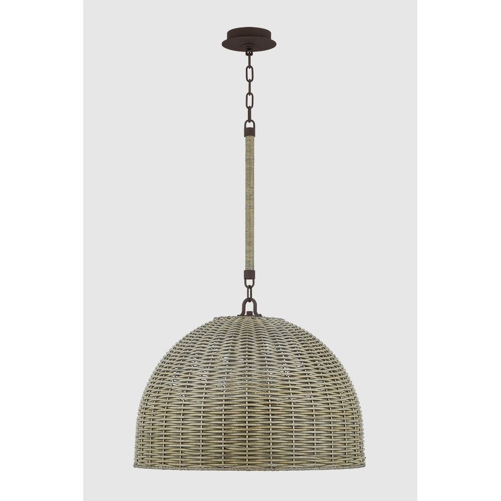 Outdoor Lighting: Ceiling Huxley Exterior Pendant - Textured Bronze