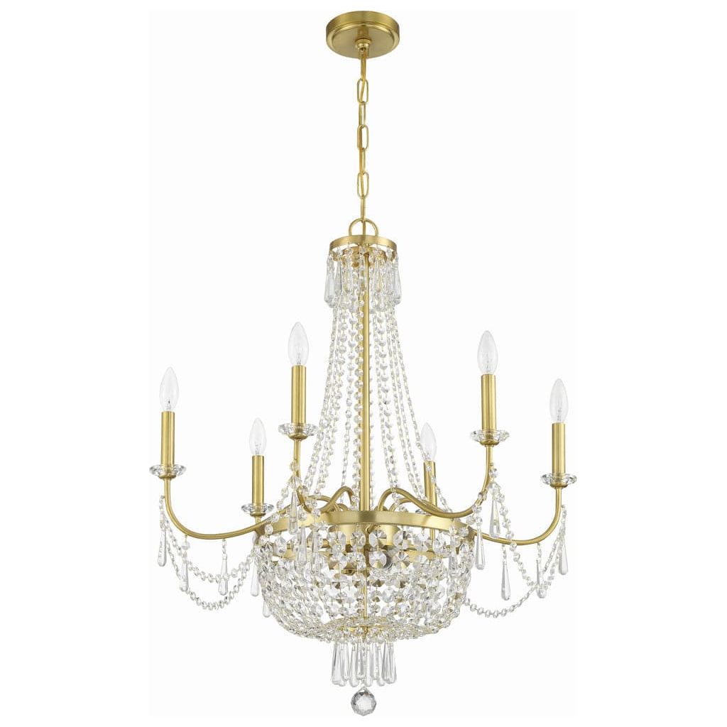 Haywood 9 Light Chandelier-Crystorama Lighting Company-CRYSTO-HWD-7709-AG-Chandeliers-3-France and Son