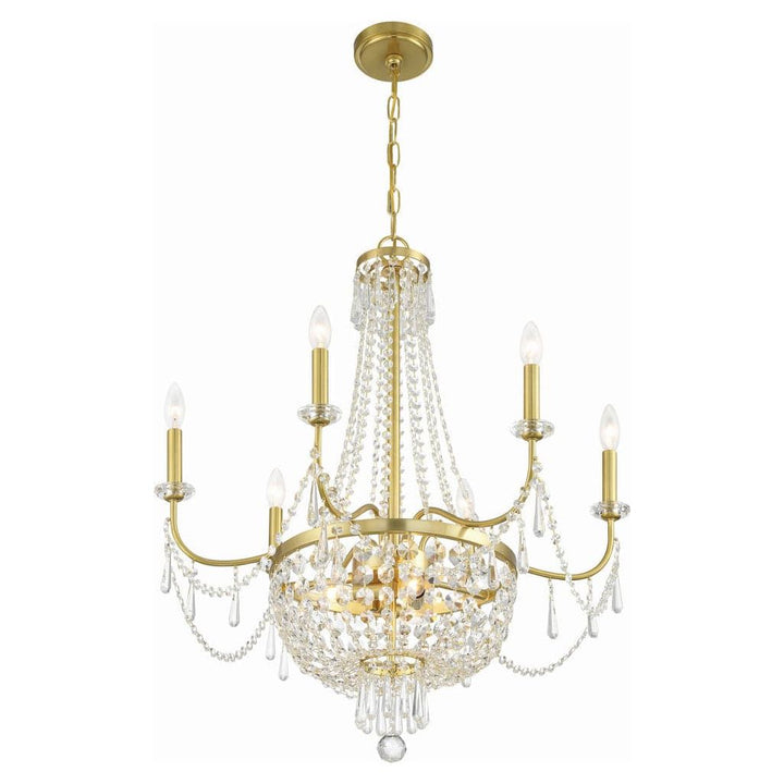 Haywood 9 Light Chandelier-Crystorama Lighting Company-CRYSTO-HWD-7709-AG-Chandeliers-5-France and Son