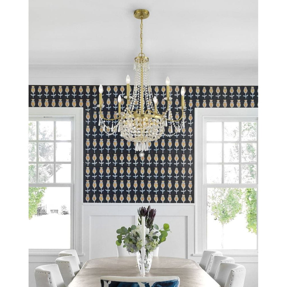 Haywood 9 Light Chandelier-Crystorama Lighting Company-CRYSTO-HWD-7709-AG-Chandeliers-2-France and Son