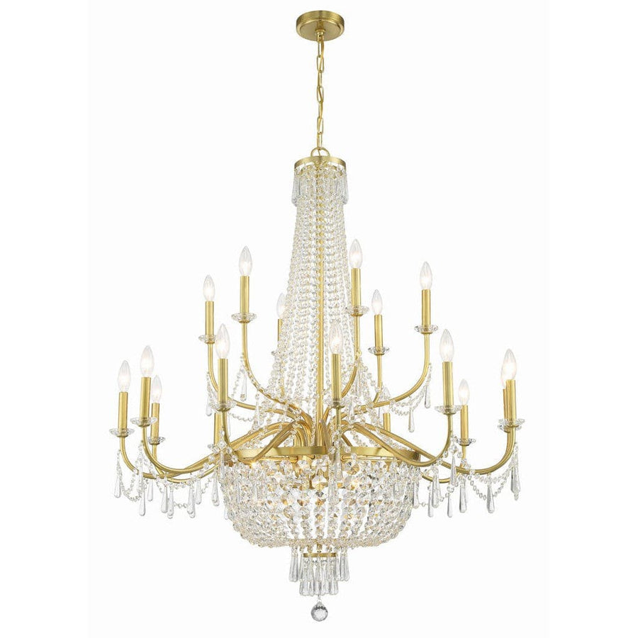 Haywood 22 Light Chandelier-Crystorama Lighting Company-CRYSTO-HWD-7722-AG-Chandeliers-1-France and Son