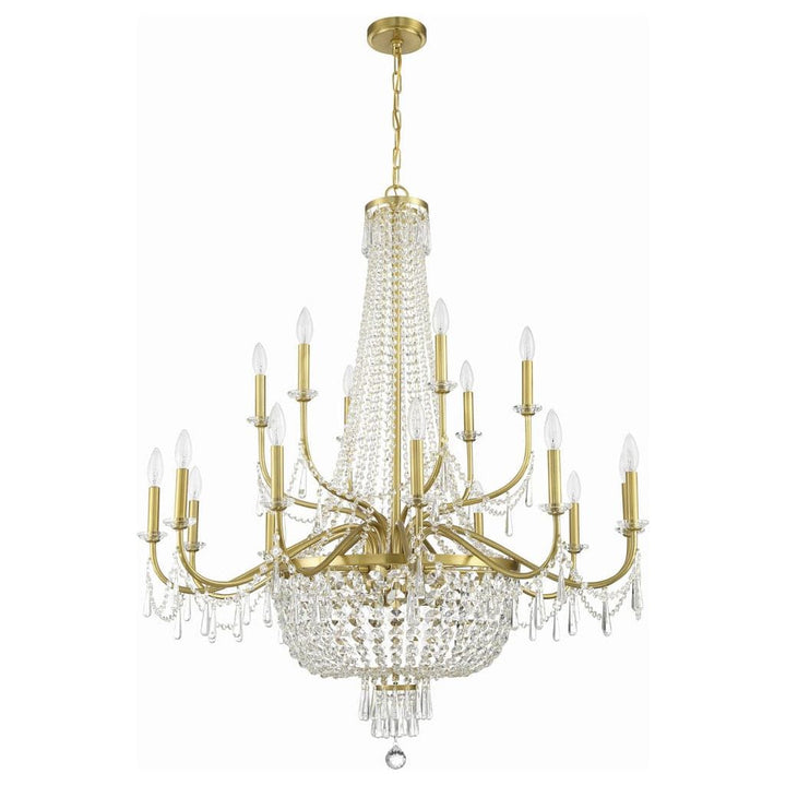 Haywood 22 Light Chandelier-Crystorama Lighting Company-CRYSTO-HWD-7722-AG-Chandeliers-3-France and Son