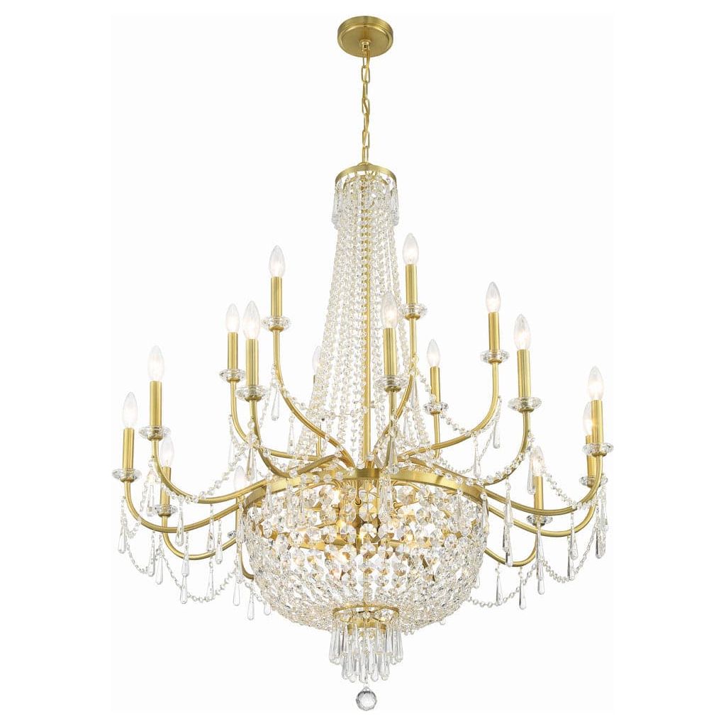 Haywood 22 Light Chandelier-Crystorama Lighting Company-CRYSTO-HWD-7722-AG-Chandeliers-4-France and Son