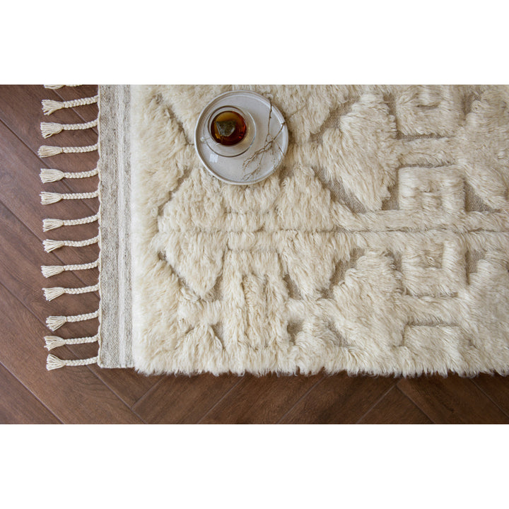 Loloi Hygge Oatmeal / Ivory 18" x 18" Sample Rug