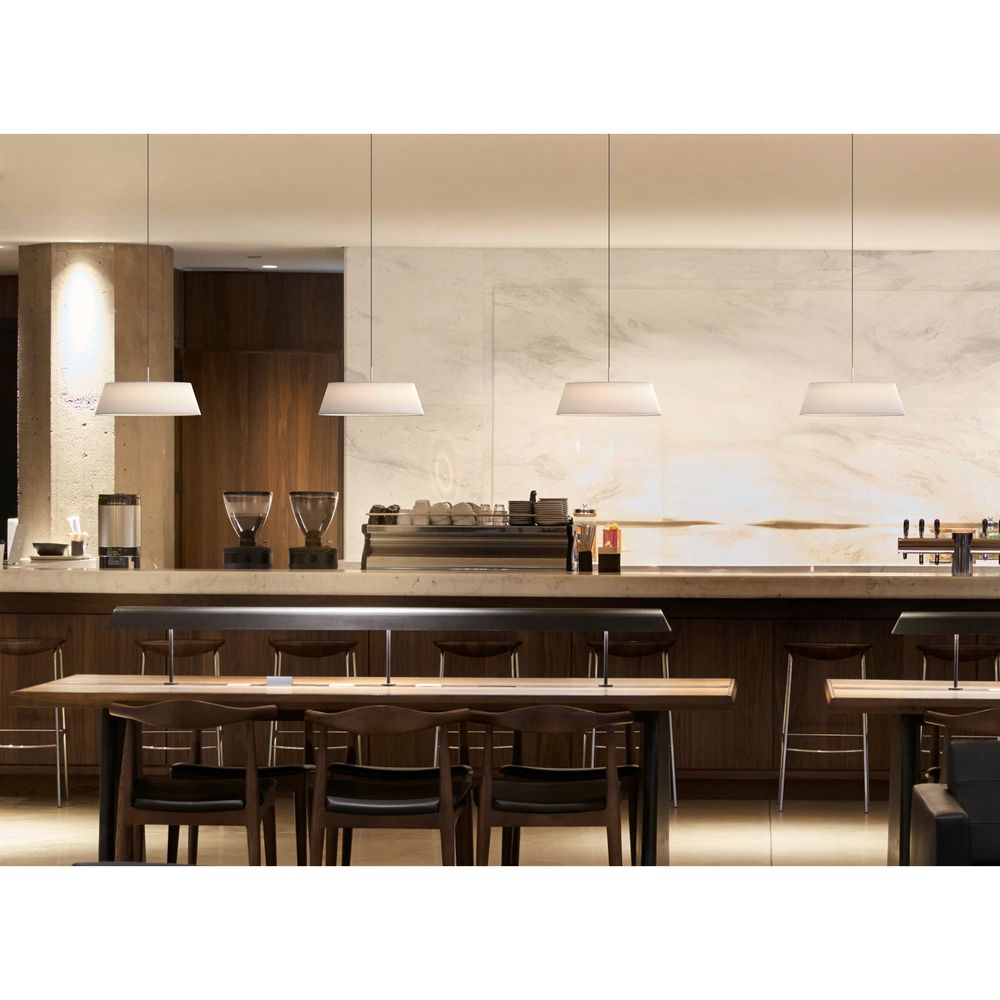 Pendants HALO Pendant - White With White Shade - Pleated Fabric, Steel, Aluminum