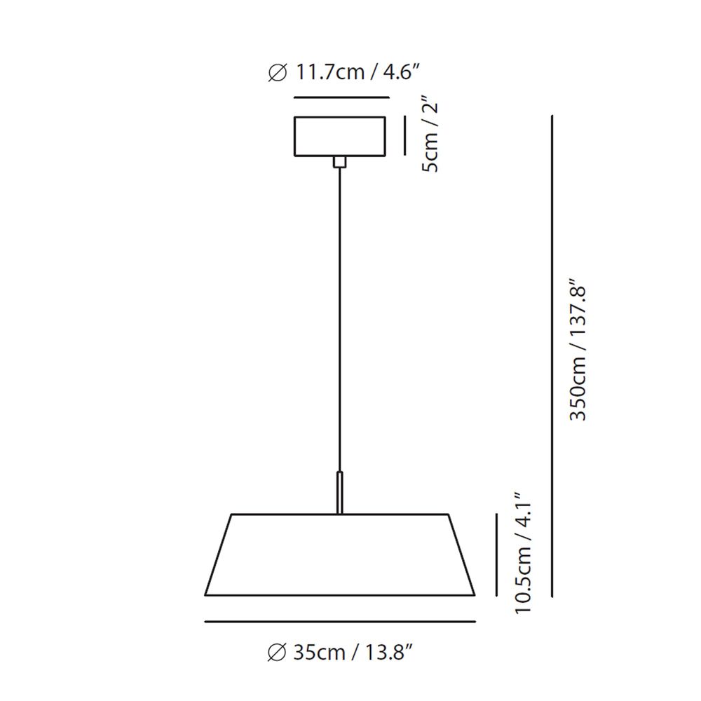 HALO Pendant - White With White Shade - Pleated Fabric, Steel, Aluminum