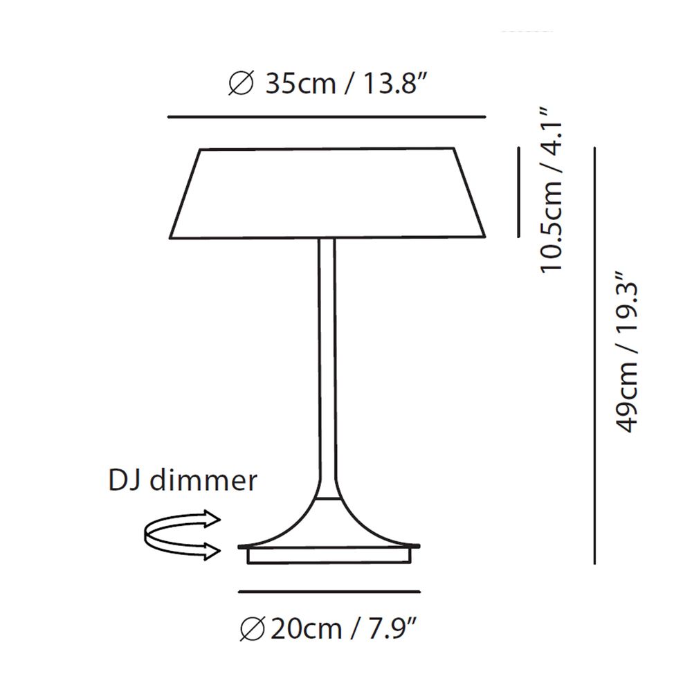 HALO Table Lamp - Black With Black Shade - Pleated Fabric, Steel, Aluminum