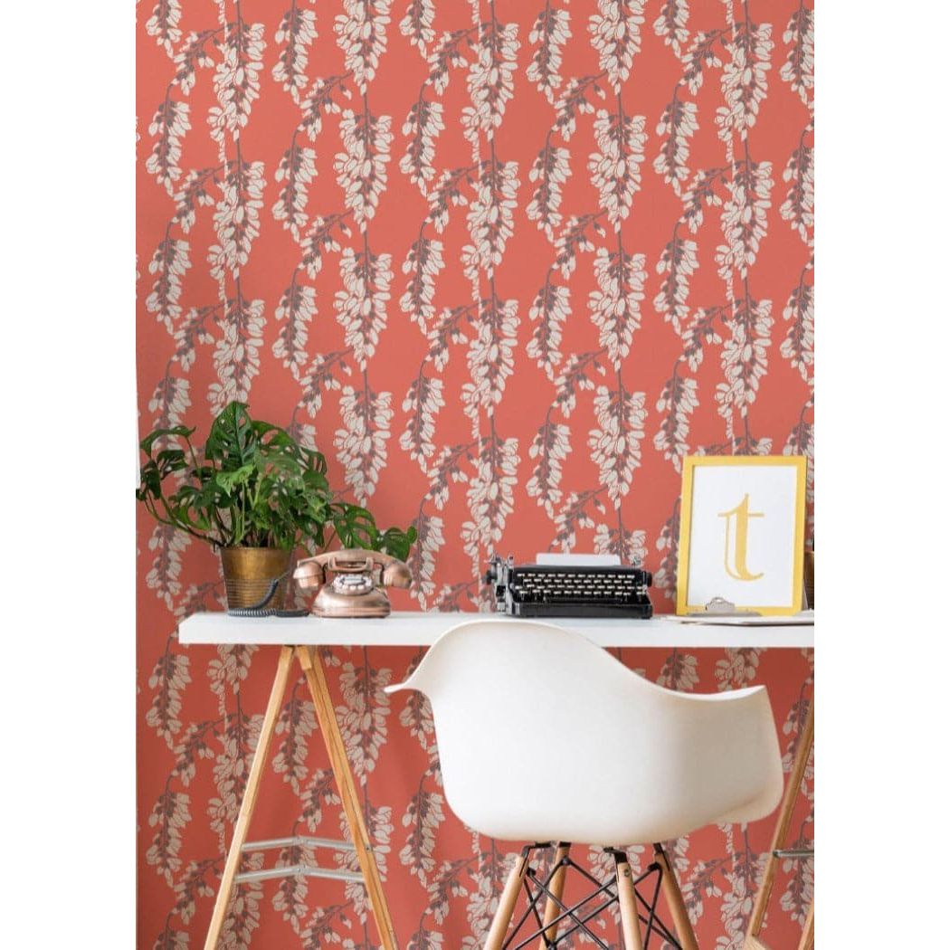 Heart Breaker Wallpaper-Mitchell Black-MITCHB-WC379-4-PM-10-Wall DecorPatterns Dusty Yellow-Premium Matte Paper-28-France and Son