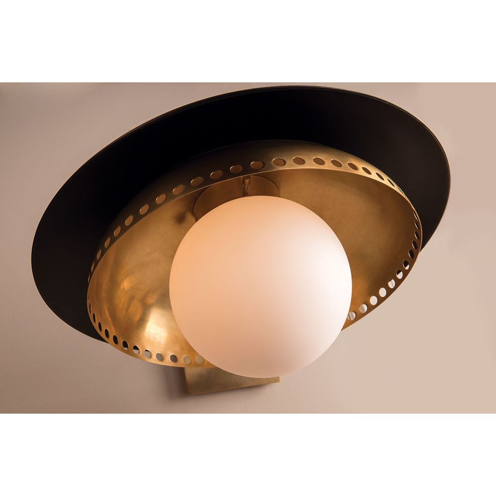 Wall Lighting Herkimer 1 Light Wall Sconce Aged Brass