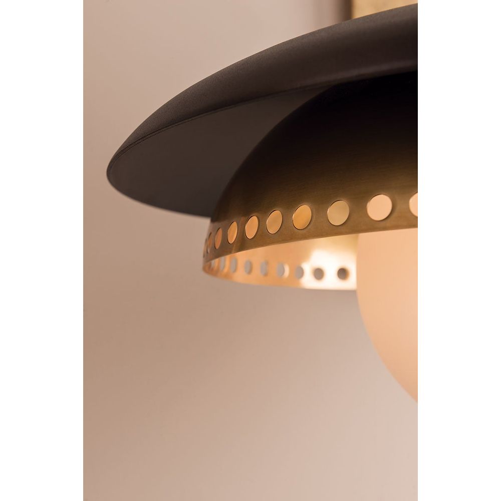 Herkimer 1 Light Wall Sconce Aged Brass