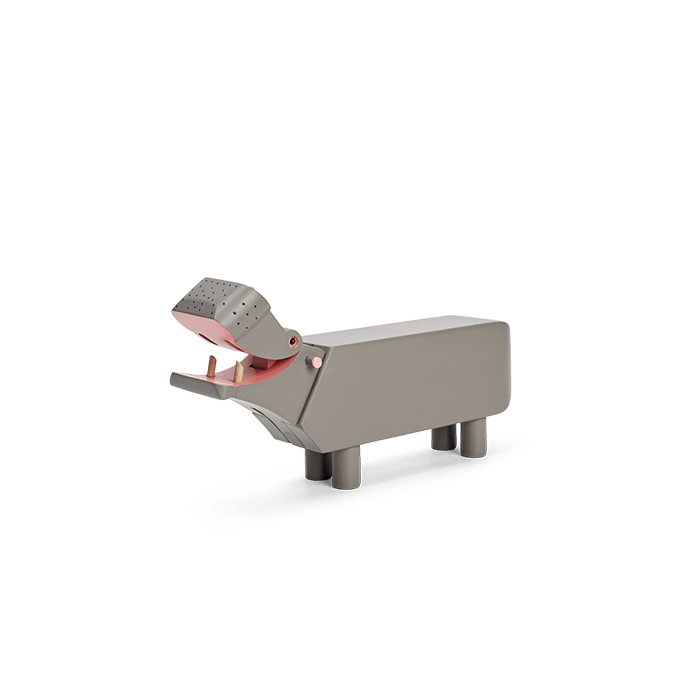 Kay Bojesen Hippo, Grey, H: 3.5"