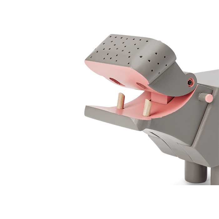 Kay Bojesen Hippo, Grey, H: 3.5"
