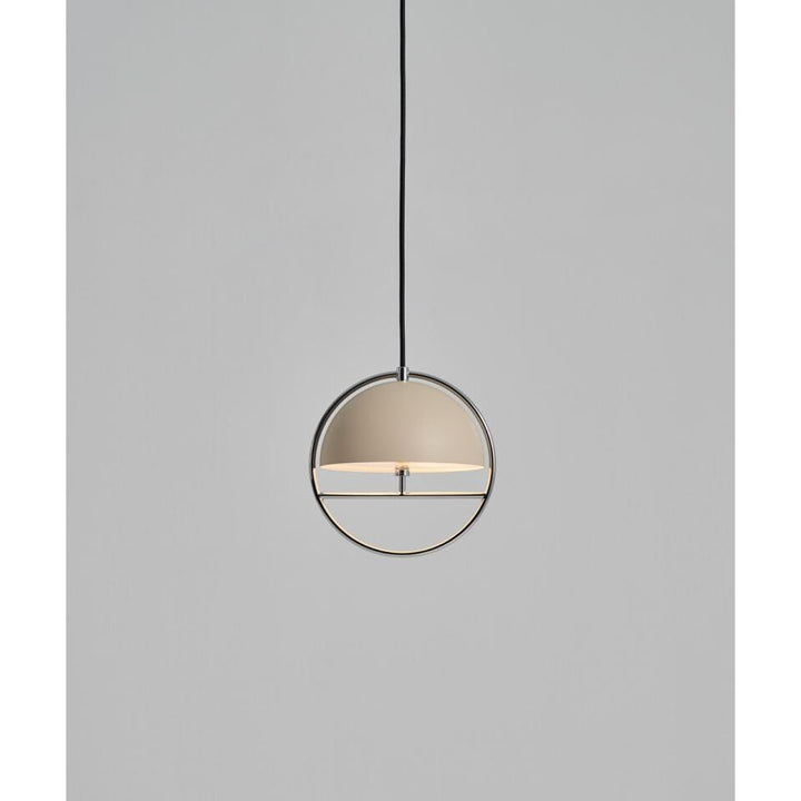 Pendants Huan Pendant Large - Oatmeal/Chrome - Steel, Glass