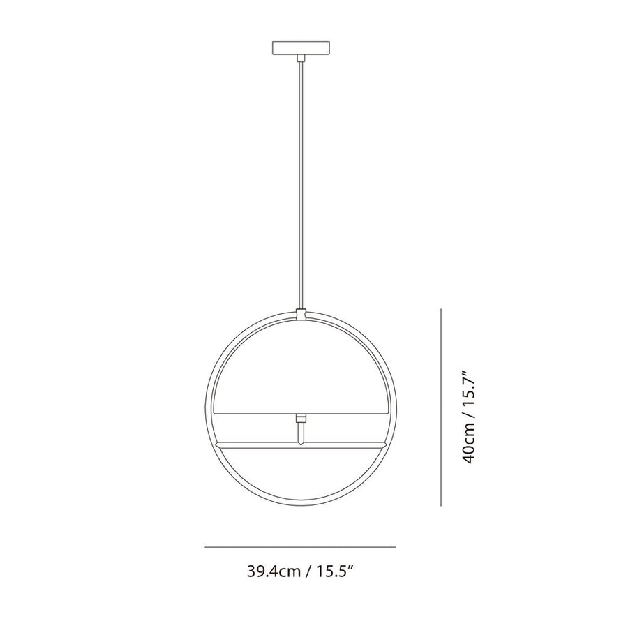 Pendants Huan Pendant Small - Cocoa/Chrome - Steel, Glass