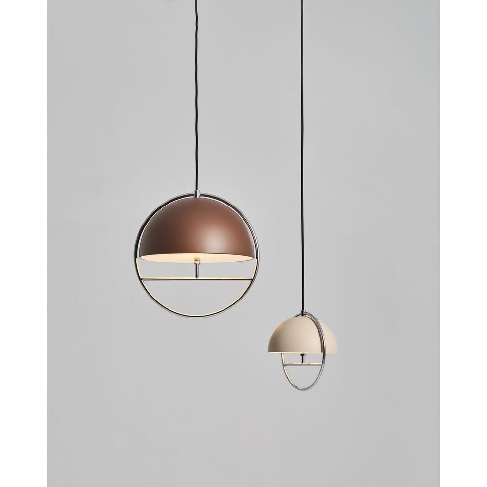 Pendants Huan Pendant Small - Cocoa/Chrome - Steel, Glass