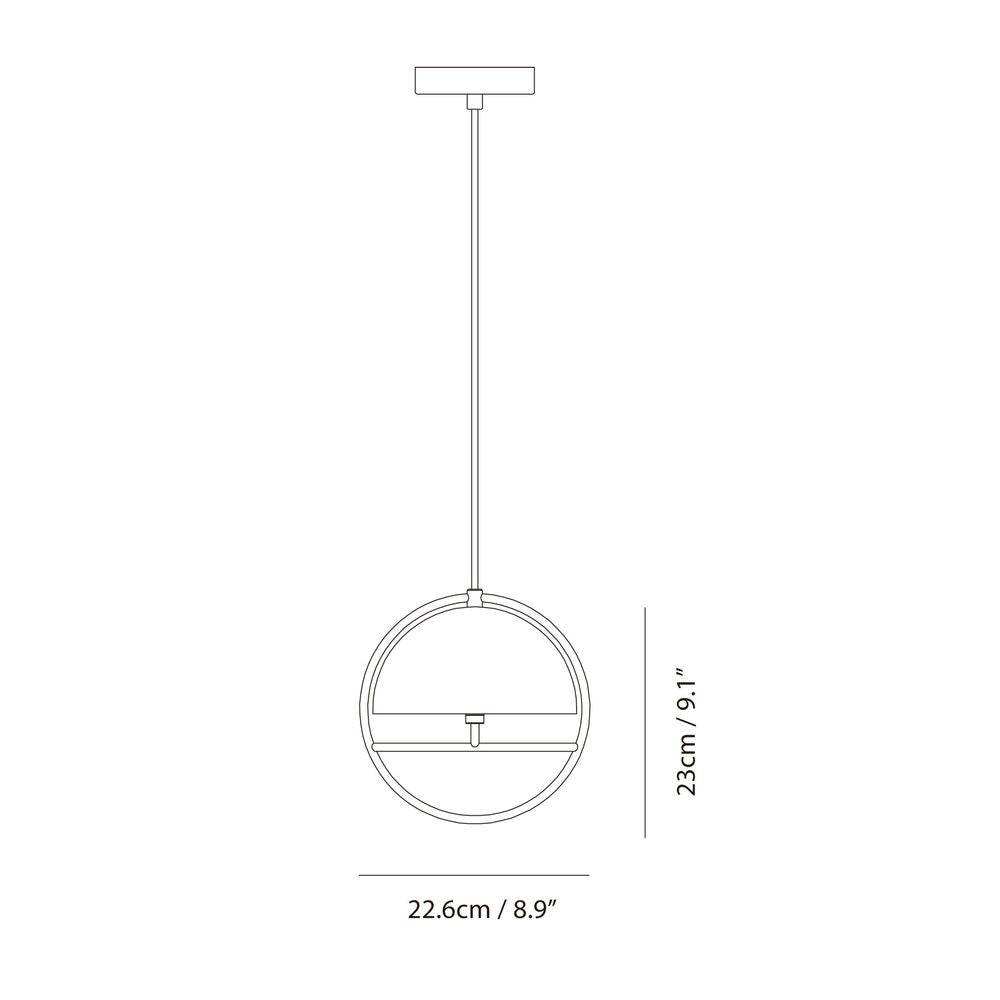 Pendants Huan Pendant Small - Cocoa/Chrome - Steel, Glass